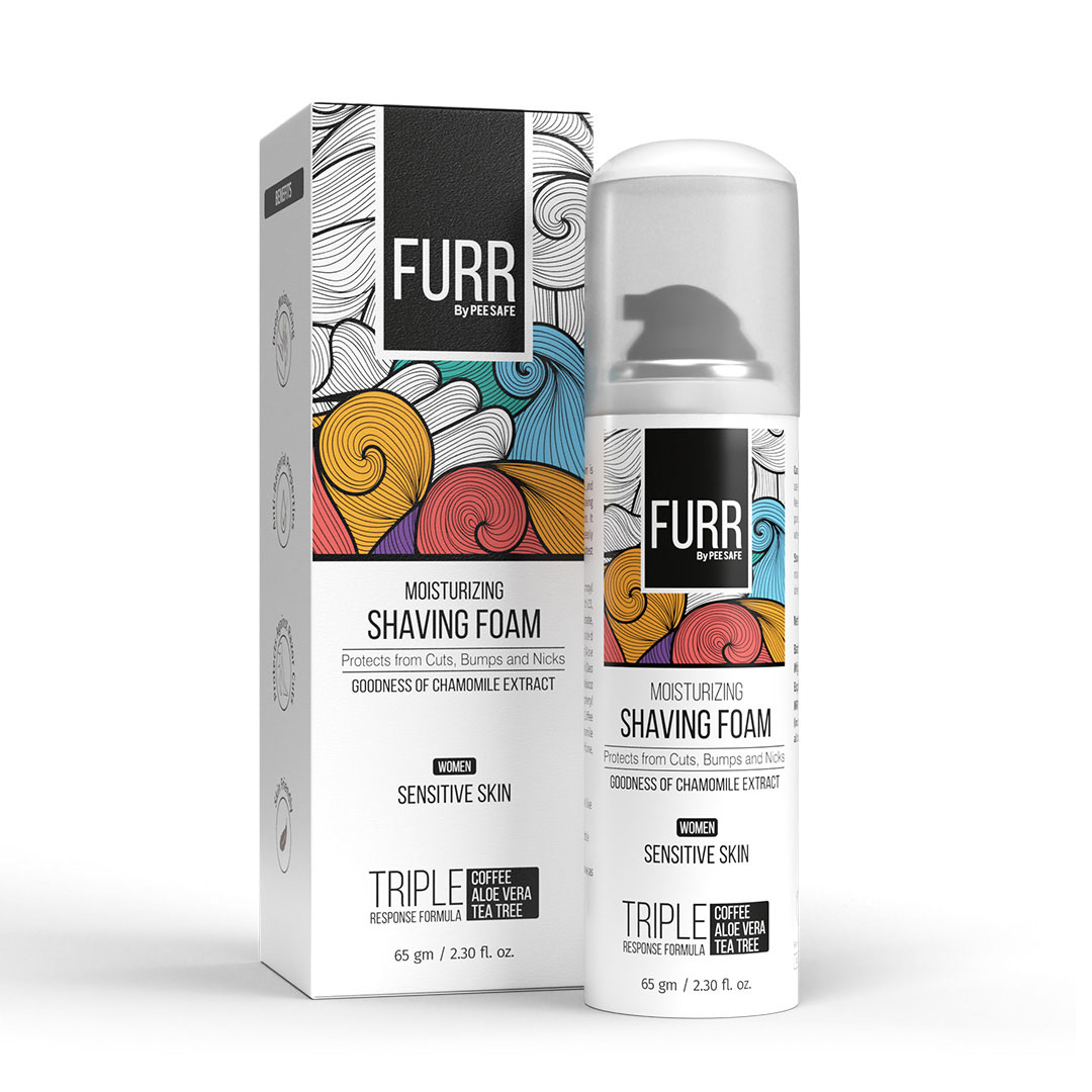 Furr By Pee Safe Moisturizing Shaving Foam For Women - 65 Gm | For Sensitive Skin | With Anti Bacter