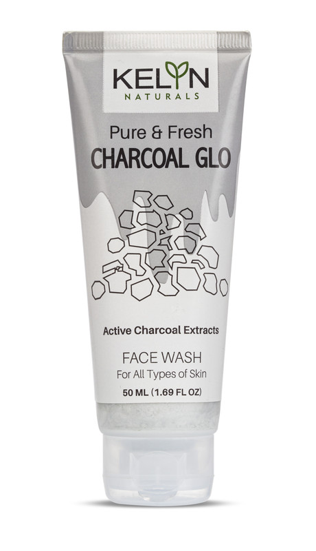 Kelyn Naturals Pure & Fresh Charcoal Glo Aloevera Face Wash 100ml 
