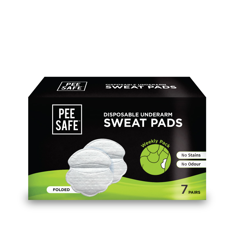 Pee Safe Disposable Underarm Sweat Pads (folded) - Pack Of 14 