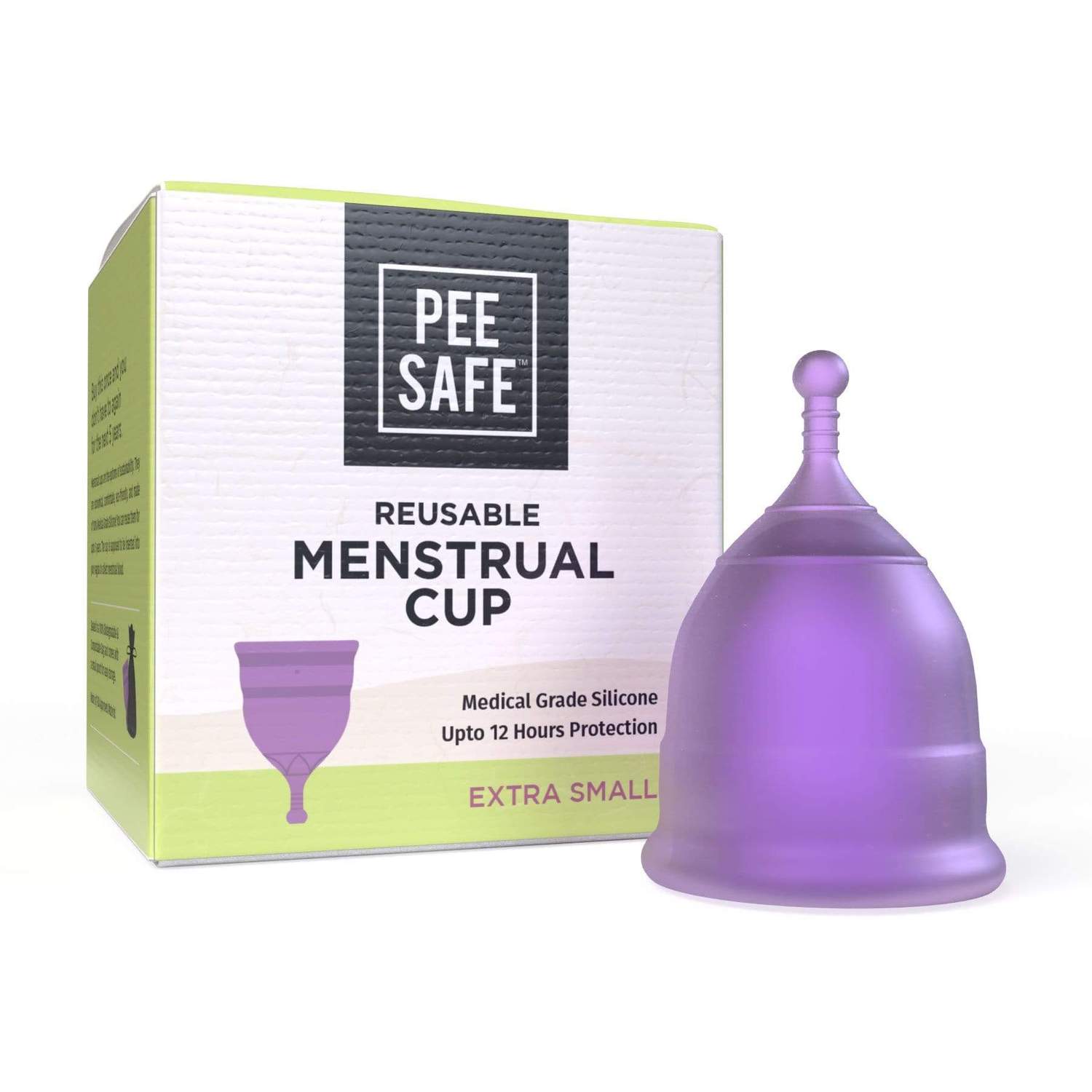 Pee Safe Reusable Menstrual Cup With Medical Grade Silcone For Women - Extra Small 