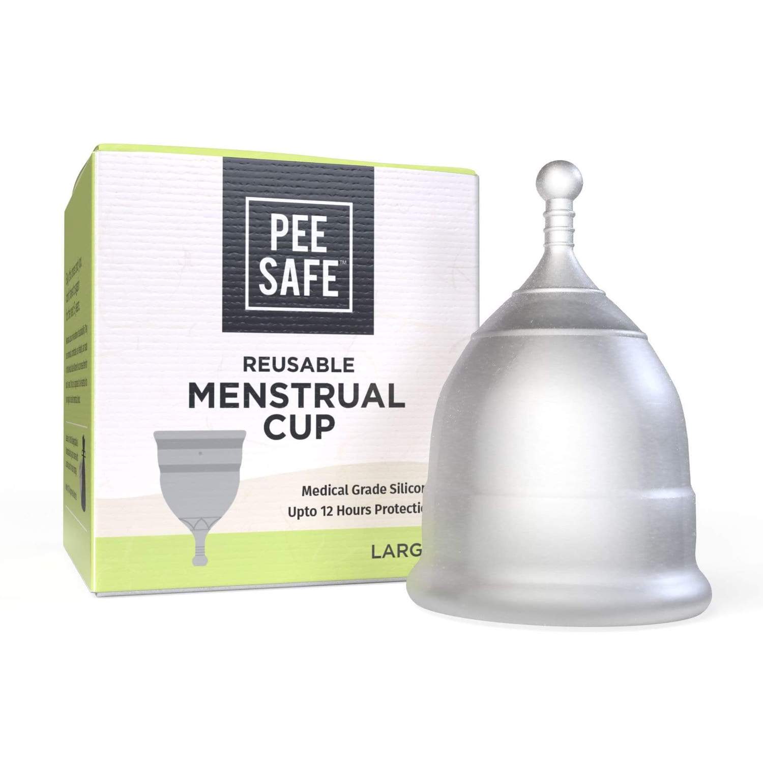 Pee Safe Reusable Menstrual Cup With Medical Grade Silcone For Women - Large 