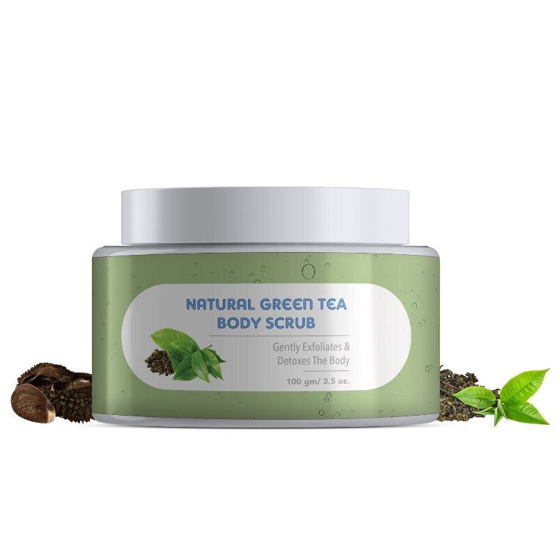 The Moms Co. Natural Green Tea Body Scrub With MonoCartons 100gm