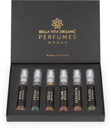 Bella Vita Organic Luxury Perfumes Gift Set for Women - 6x10 ml Pack