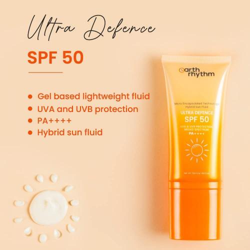 Earth Rhythm Ultra Defence Hybrid Sun Fluid Suncreen SPF 50 - 50 ml