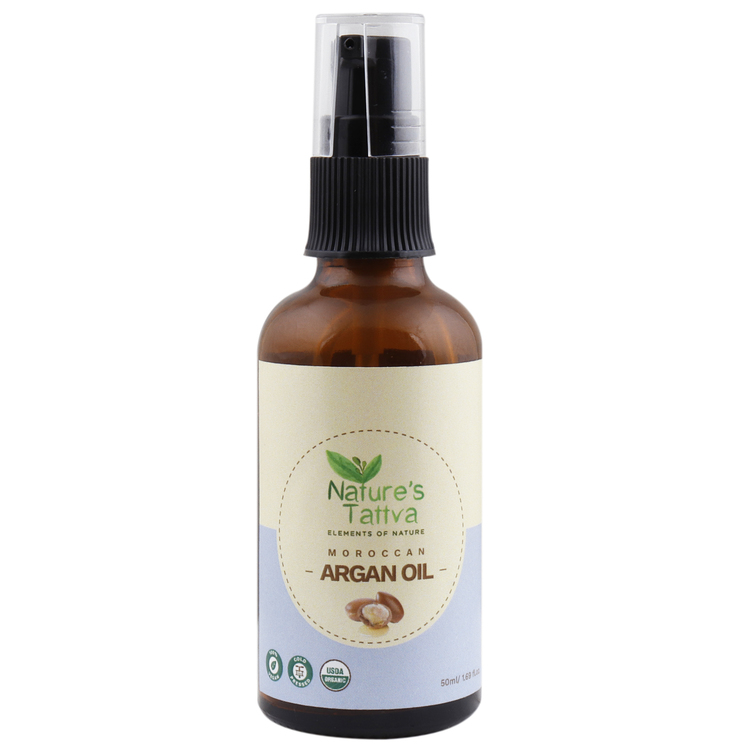 Nature's Tattva Certified Organic Moroccan Argan Oil Cold Pressed - 50 ml