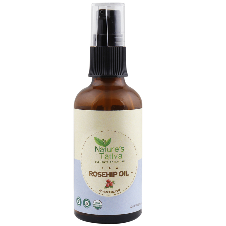 Nature's Tattva Certified Organic Rosehip Oil Cold Pressed and Unrefined - 50 ml