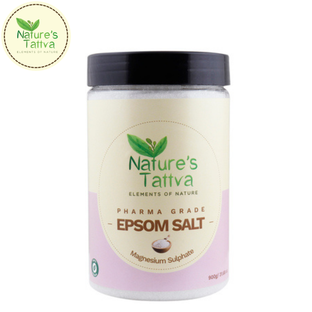 Nature's Tattva Epsom Salt or Magnesium Sulphate for Bath, Foot & Refreshing Body Spa- 900gm