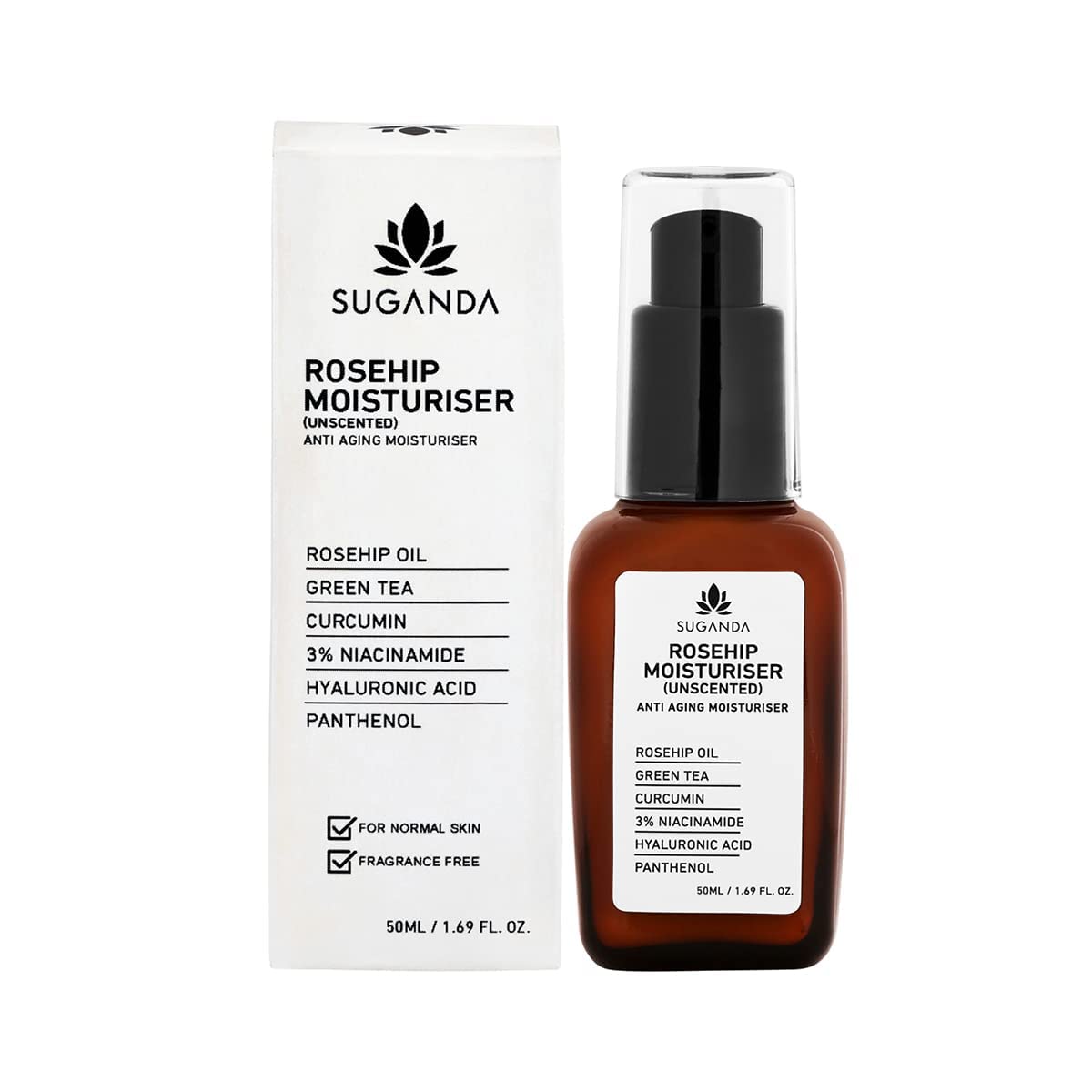 Suganda Rosehip Moisturiser for All Skin Types - 50 ml