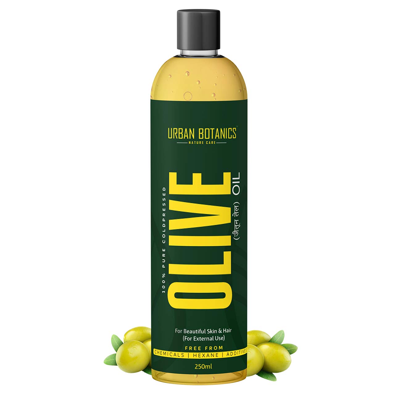 Urban Botanics Pure Cold Pressed Olive Oil For Hair & Skin - 250 ml