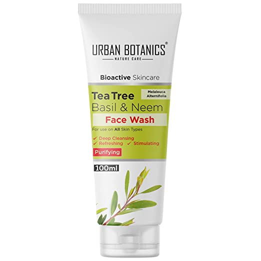Urban Botanics Tea Tree, Basil & Neem Face Scrub - 100 gm