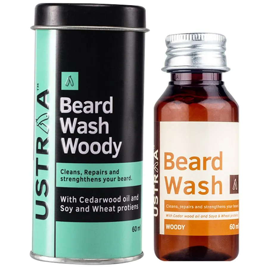 Ustraa Beard Wash Woody - 60 ml