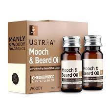Ustraa Mooch & Beard Oil - Woody (Pack of 2 x 35 ml)