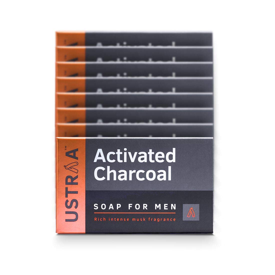 Ustraa Soap-Activated Charcoal-100g (Pack of 8)