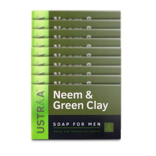 Ustraa Soap-Neem & Green Clay-100g (Pack of 8)