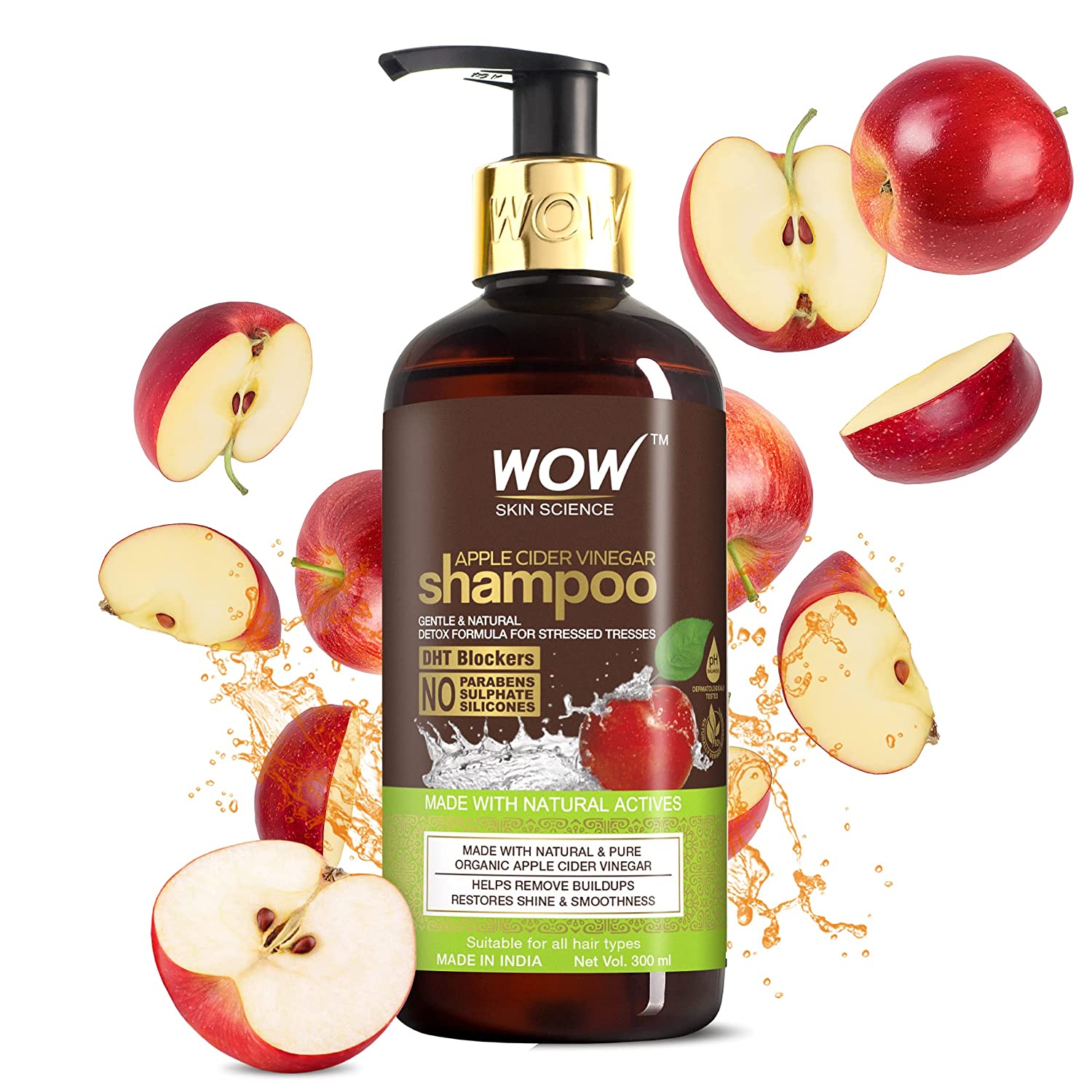 wow science apple cider vinegar shampoo 300ml