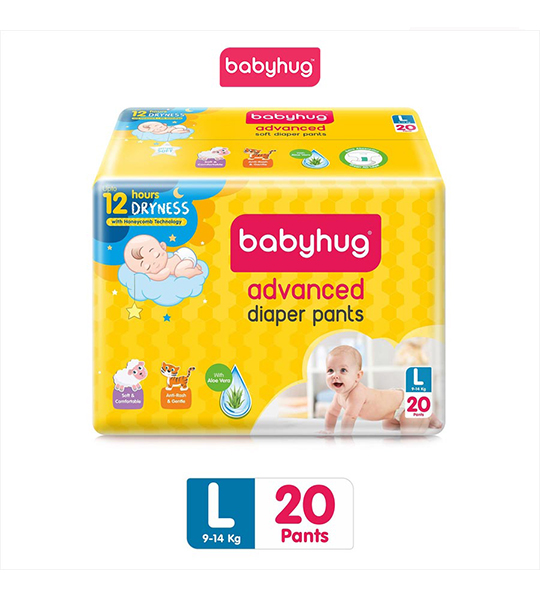 Babyhug Advanced Pant Style Diapers Large - 20 Pieces