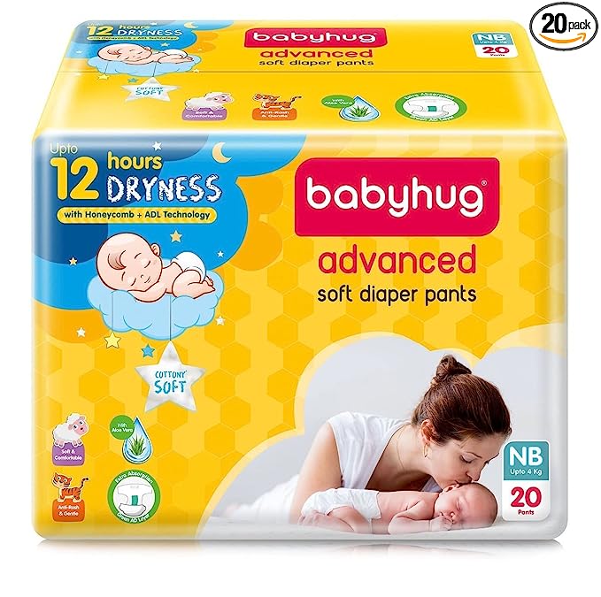 Babyhug Advanced Pant Style Diapers New Born - 20 Pieces