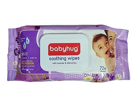 Babyhug Soothing Lavender &amp; Chamomile Wipes - 72 Pieces