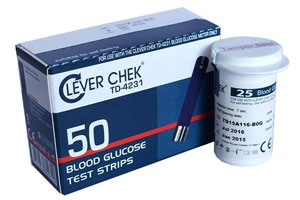 Clever chek blood glucose test strip
