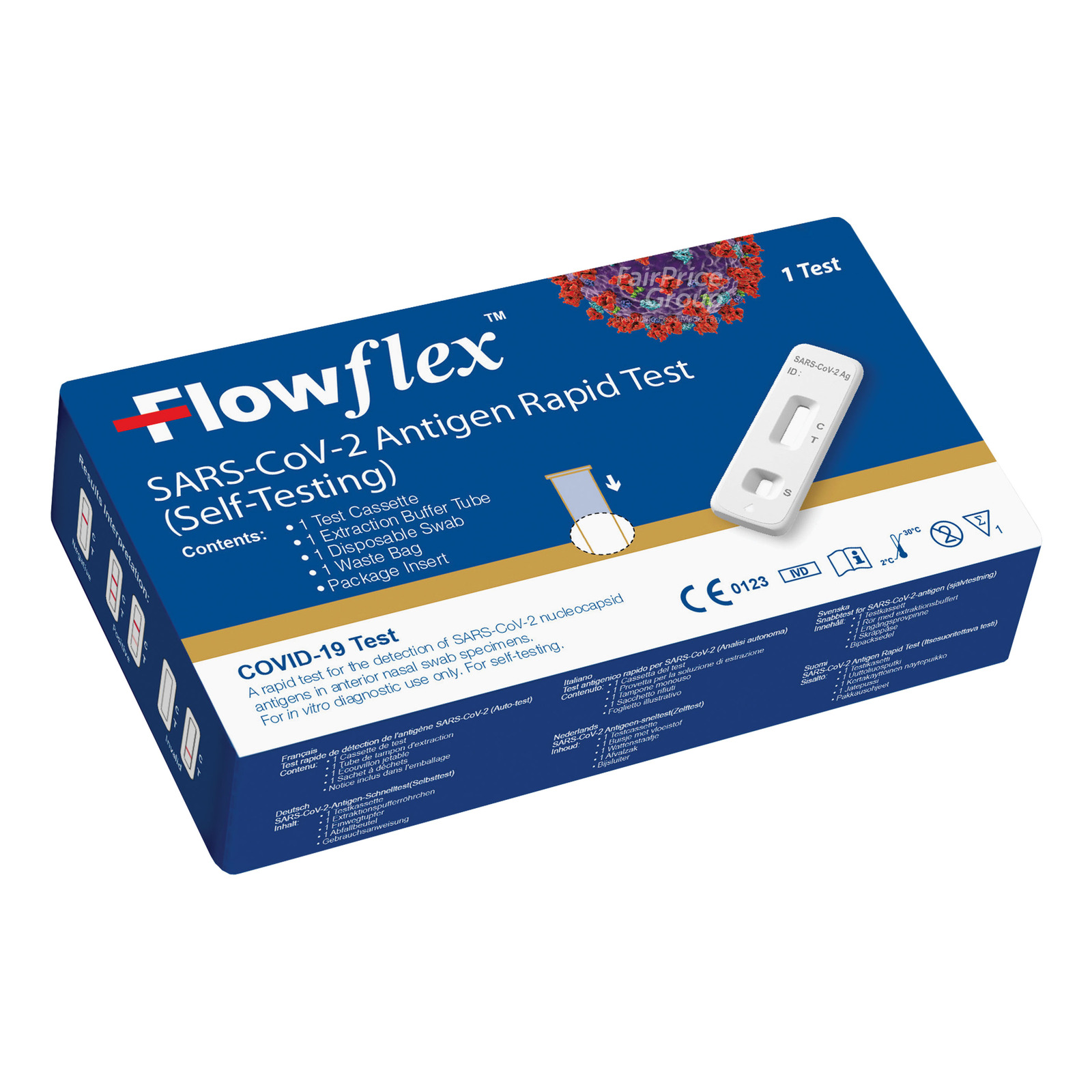 Flowflex SARS-COV-2 Antigen Rapid self Test kit