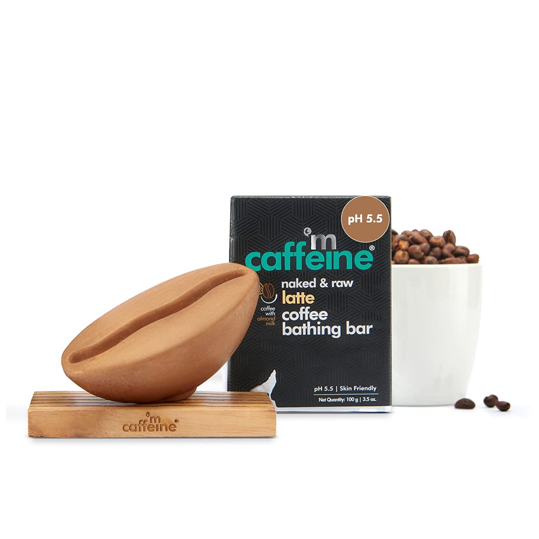 mCaffeine Latte Coffee Bathing Bar (100 g)