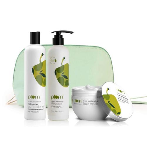 Olive & Macadamia Get-Nourished Trio For Dry, Dull, Damaged Hair