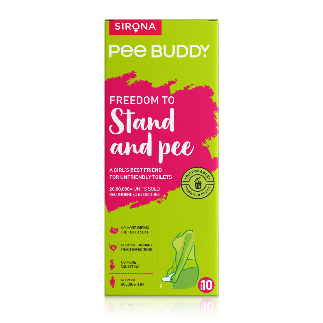 Peebuddy - Disposable, Portable Female Urination Device For Women - 5 Funnels