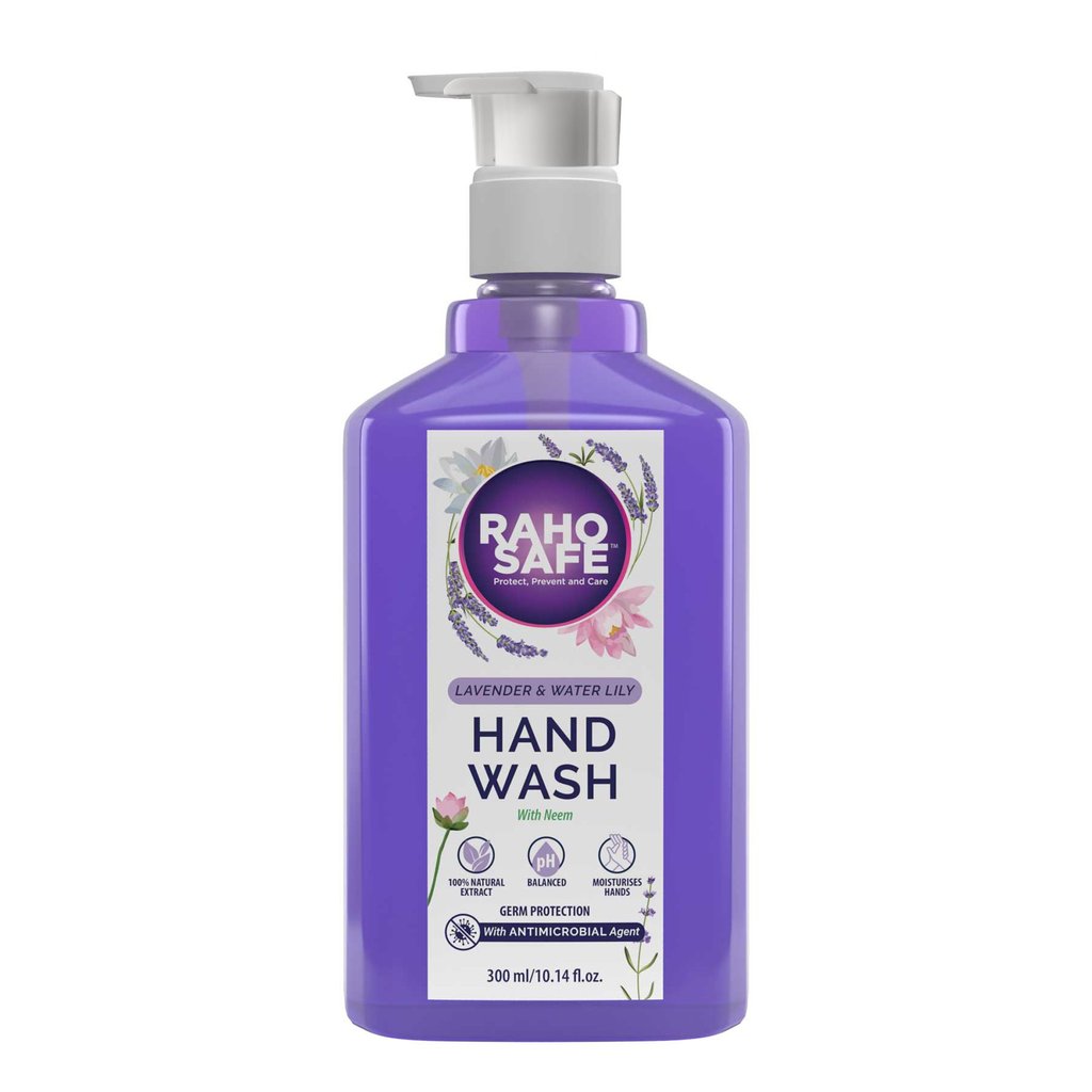 Raho Safe Hand Wash With Lavendar & Water Lily Essence And Goodess Of Neem 300 Ml 
